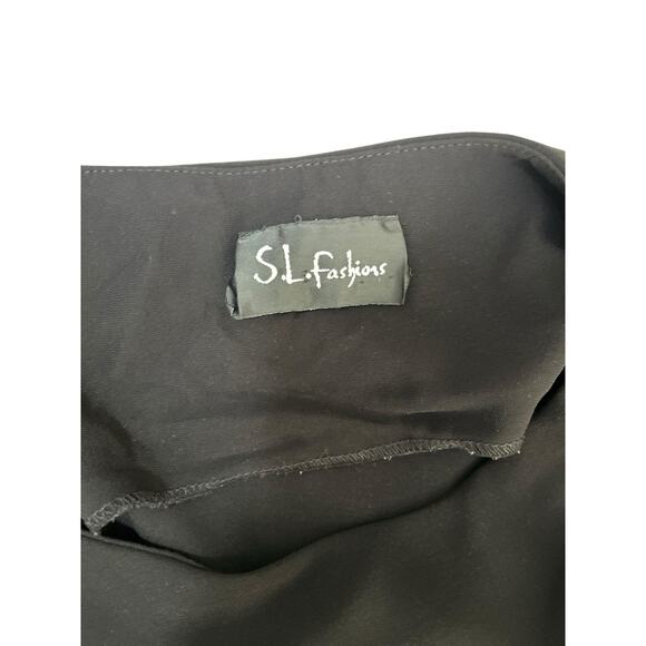 Vintage Y2k Black Floral Embroidered Sheer Ruffle Size M Fairy Grunge Whimsigoth - Picture 6 of 6